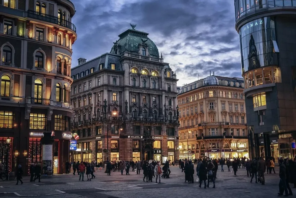Vienna, Austria, City, Evening, Europe, Architecture