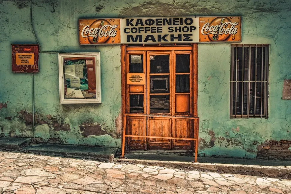 Coffee Shop, Closed, Abandoned, Old, Aged, Weathered