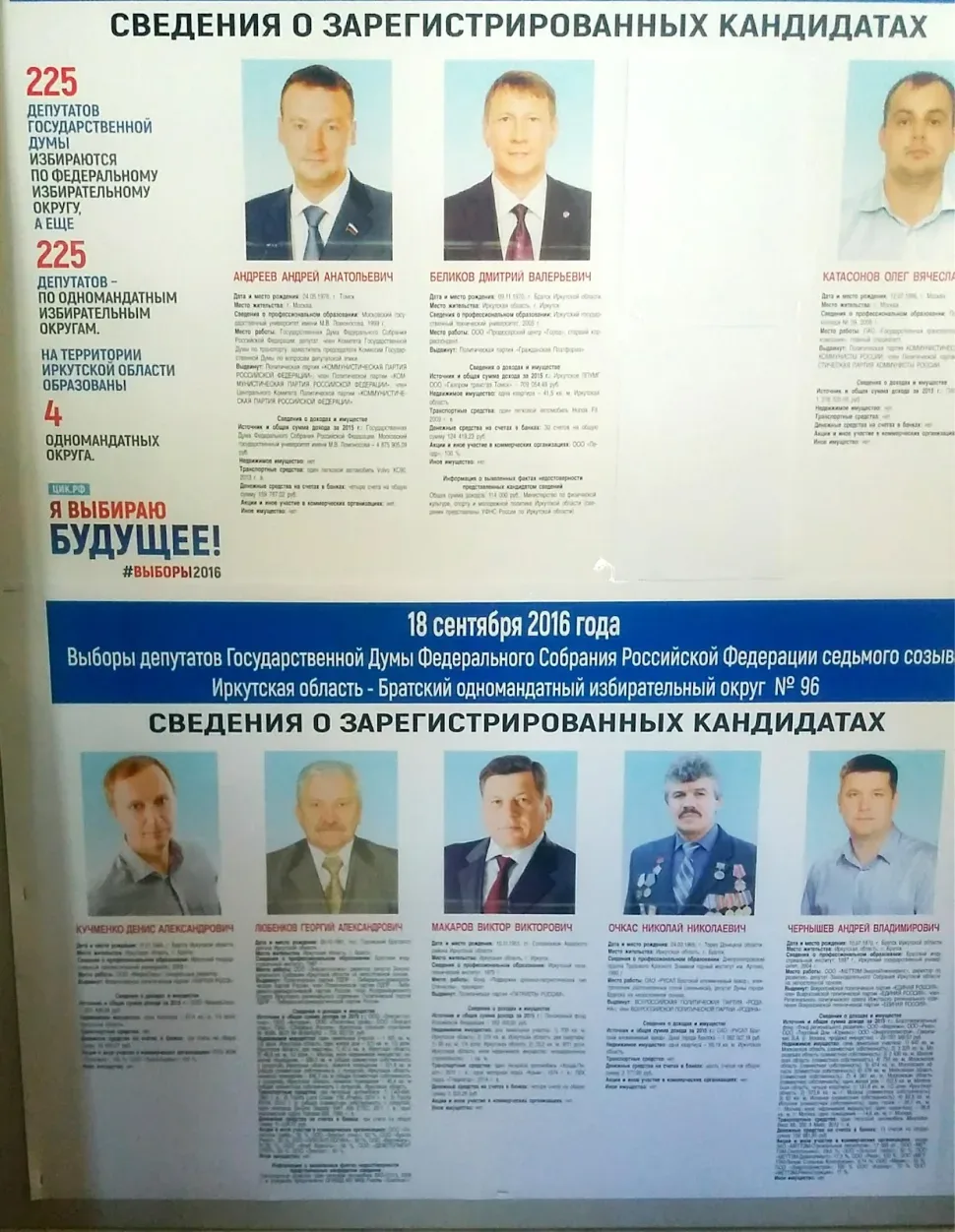 Информационный стенд с данными зарегистрированных кандидатов и датой выборов Информационный стенд с данными зарегистрированных кандидатов и датой выборов