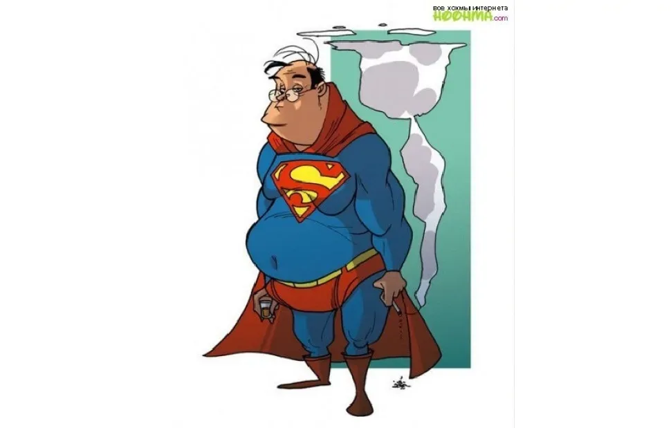 Тор держит кружку пива в шутливой карикатуре из серии hoohma.com