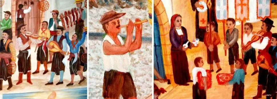 Триптих сцен народных обычаев и уличных празднеств на Кипре Триптих сцен народных обычаев и уличных празднеств на Кипре