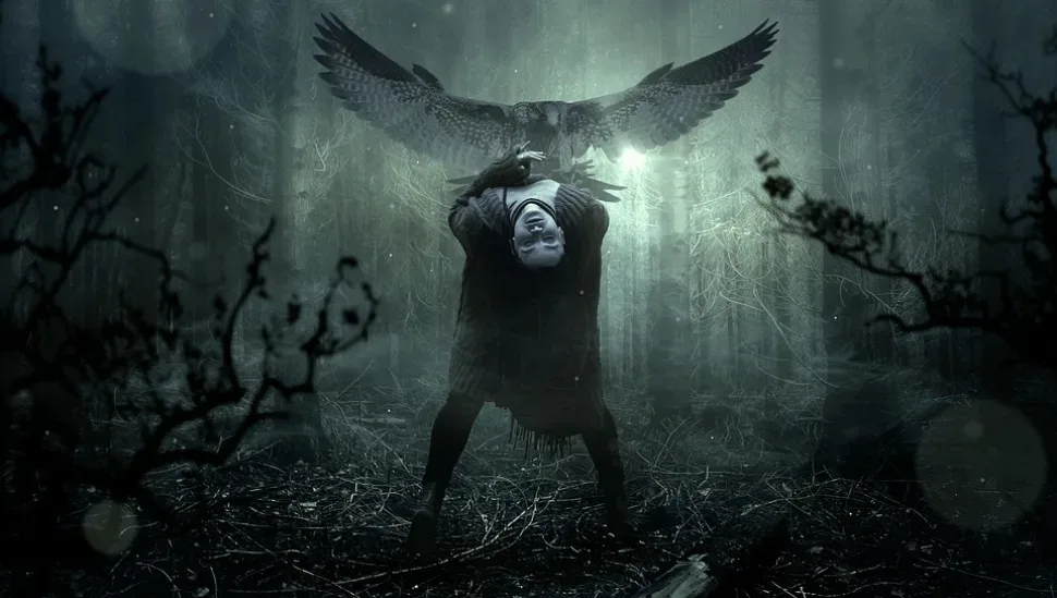 Fantasy, Forest, Creepy, Woman, Bird, Dark, Gloomy