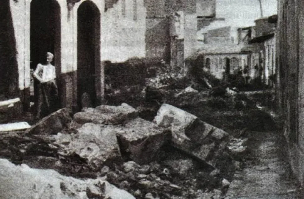 Наводнение в Лимассоле в 1894 году, размытые улицы старого города
