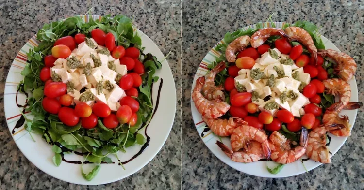Салат с креветками Кухня Греции
