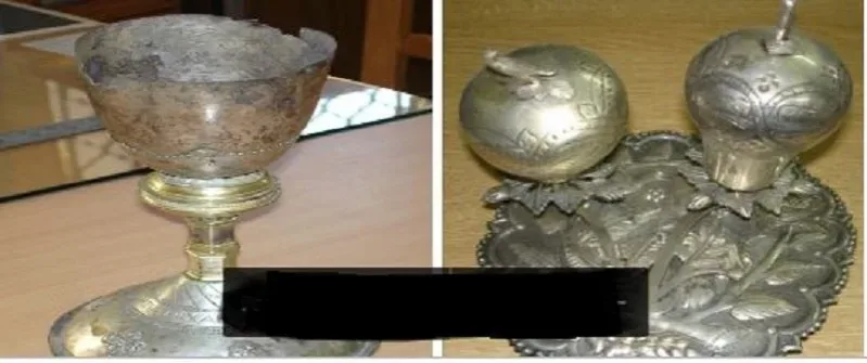 Древняя серебряная монета римского типа конфискованная на таможне