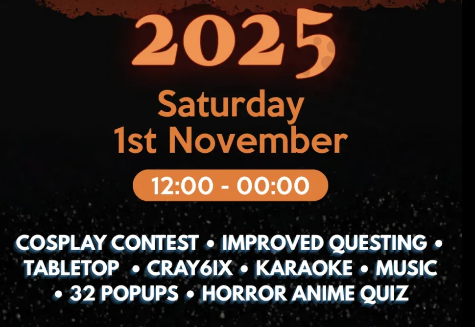 Афиша Necro Comic Con 2025 с датой 1 ноября и расписанием мероприятий