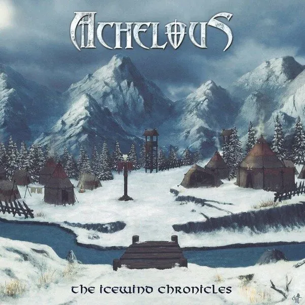 Обложка альбома The Icewind Chronicles с зимним лагерем и горами
