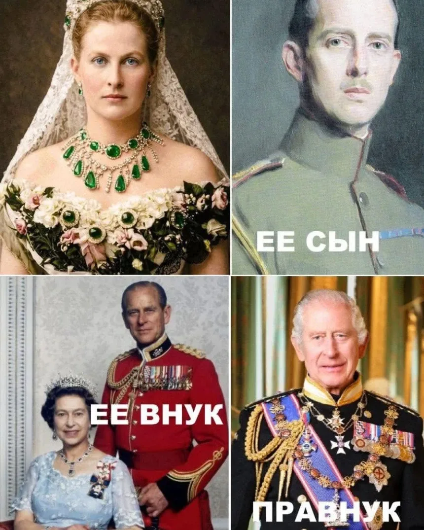 Памятник королеве Ольге с бронзовой фигурой и табличкой «ΟΛΓΑ