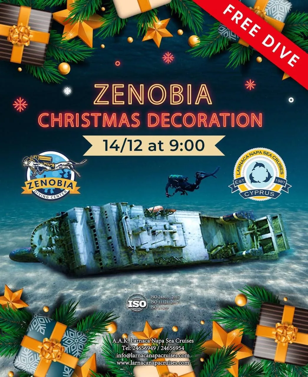 Ежегодное украшение затонувшего корабля Zenobia