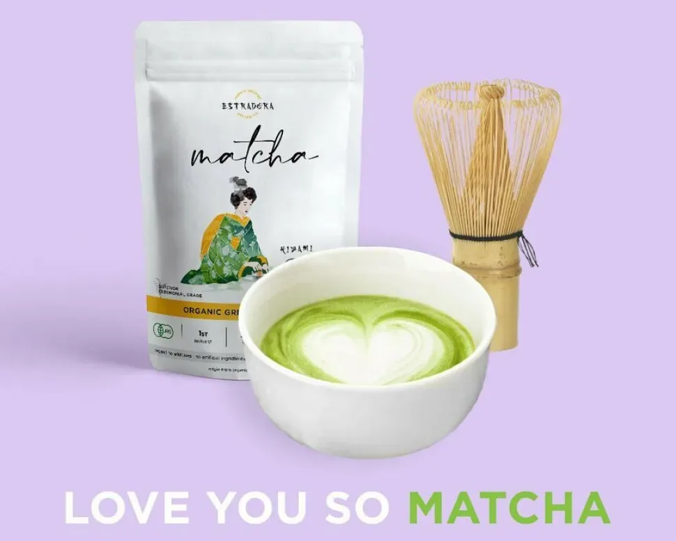 Премиальный матча и бамбуковый венчик от Estradora Tea