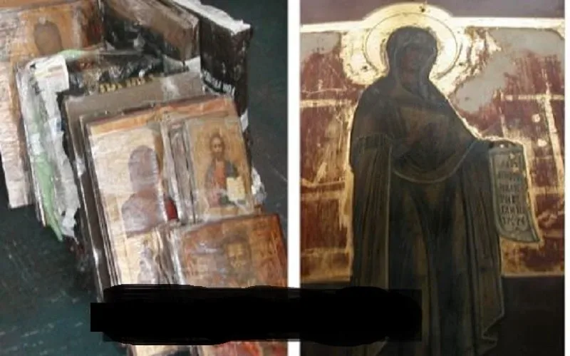 Античная чаша и металлические предметы, найденные на КПП Святого Дометиу