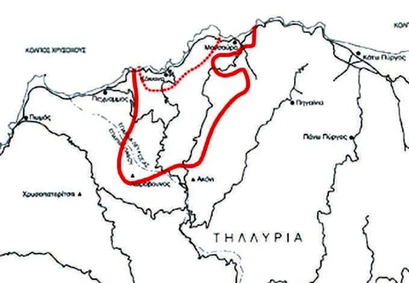 Карта боевых действий вокруг Коккинy с маршрутом операций августа 1964 года