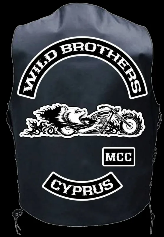 Нашивка байкерского клуба Wild Brothers MCC Cyprus на жилете участника