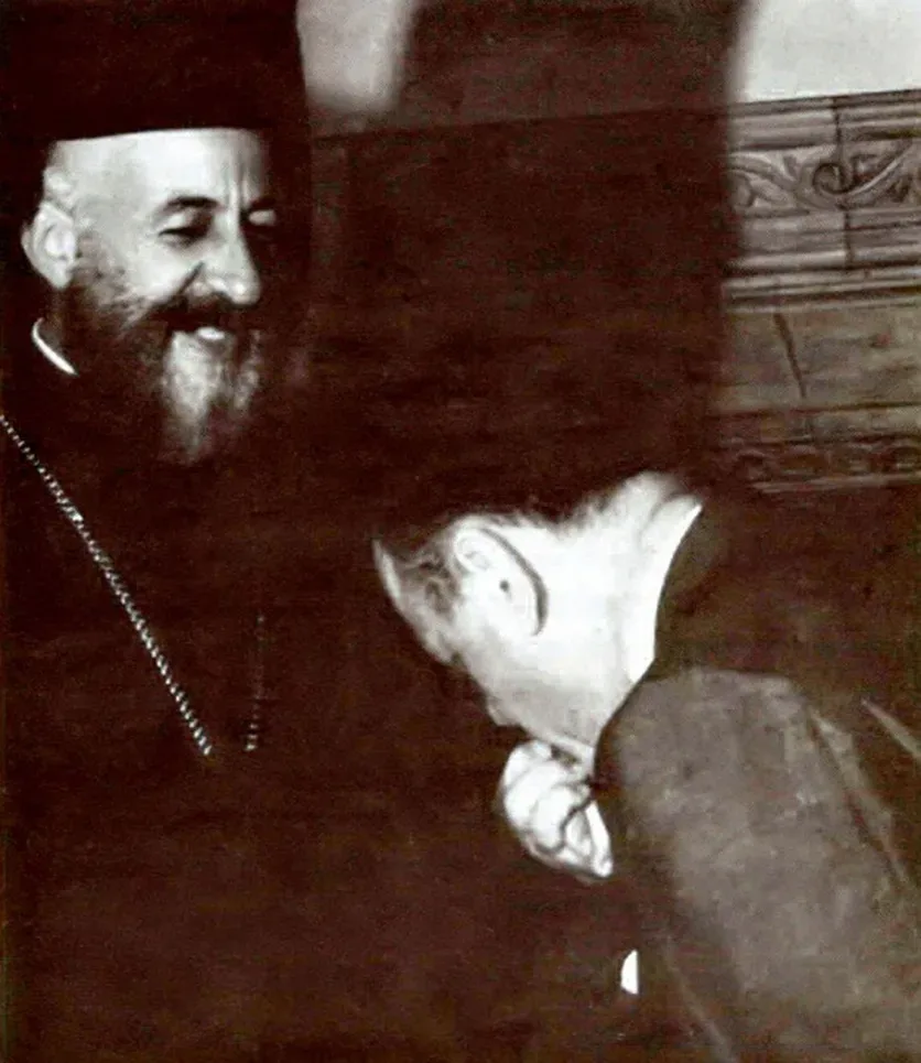 Встреча президента Макариоса с главой греческой хунты Пападопулосом 1967 года