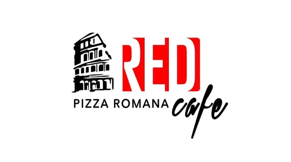 Логотип Red Cafe Pizza Romana