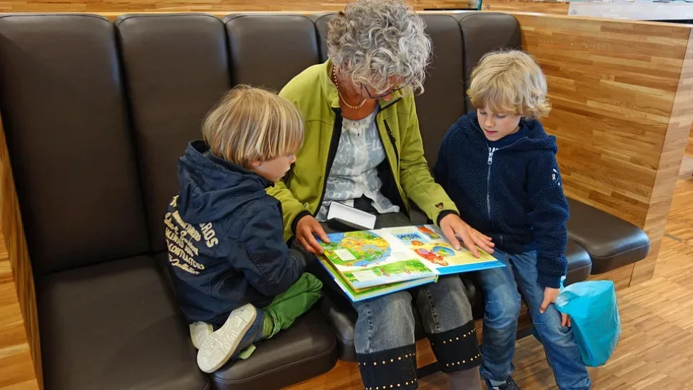 For Reading, Granny, Grandmother, Grandchild, Carefully