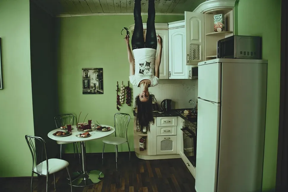 Girl, In Ceiling, Head Down, The Gloom, Gloominess