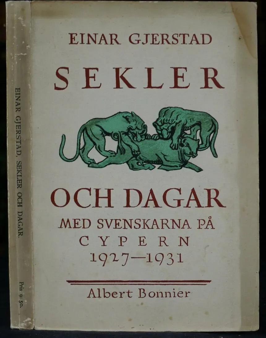 Обложка книги Эйнара Гьерстада Sekler och dagar о Кипре 1927–1931