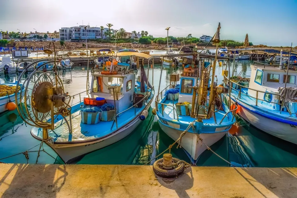 Fishing Harbor, Boat, Scenery, Island, Mediterranean